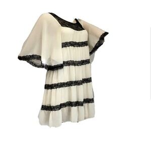 Lipsy Black Lace Detail dress W2K